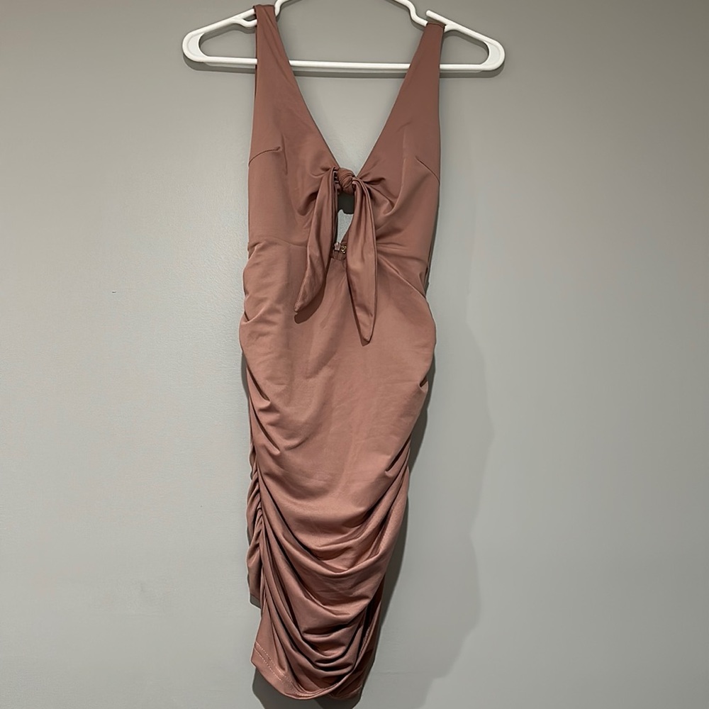 XS Blush Ruched Dress